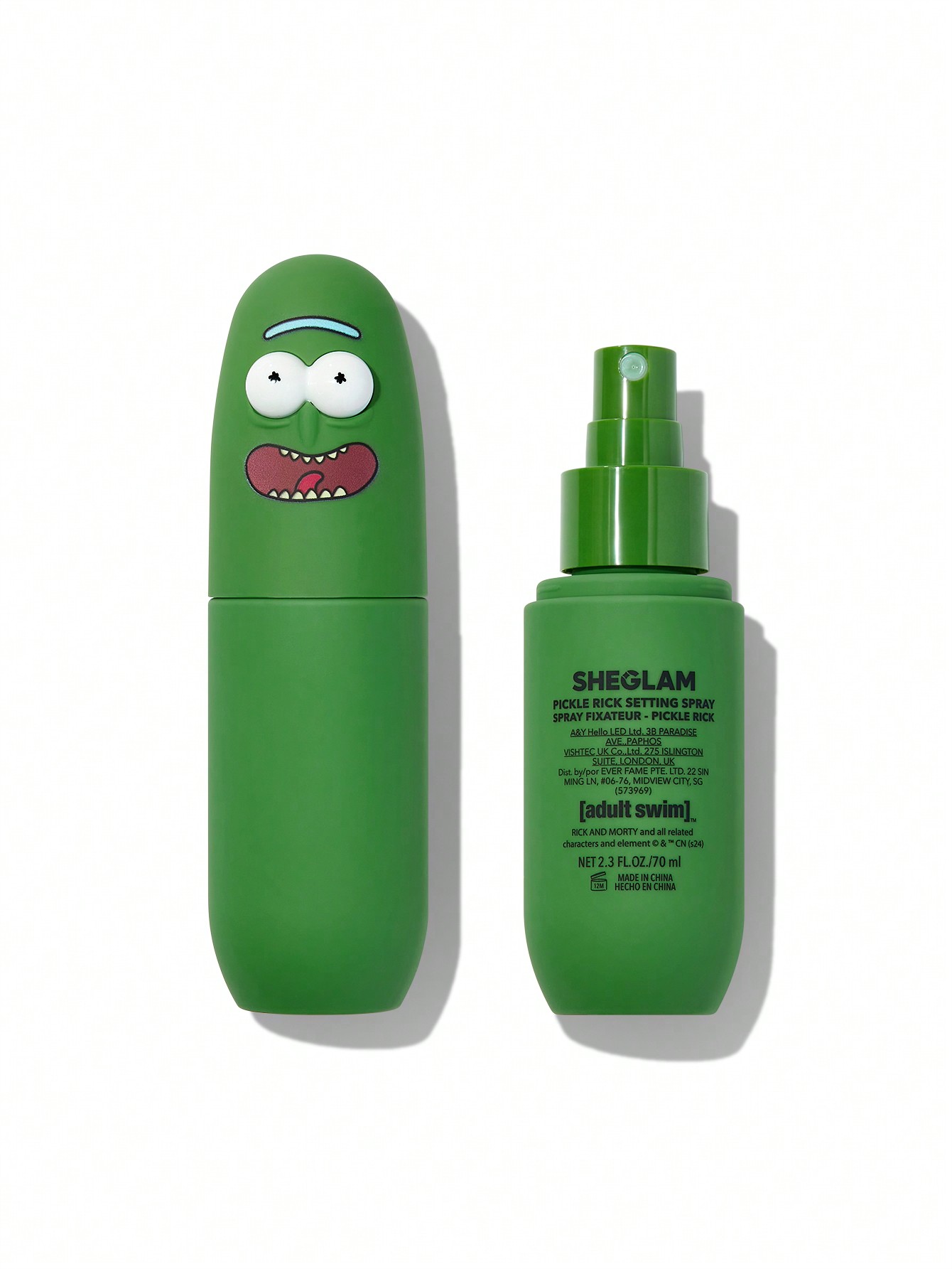 اسپری فیکس کالکشن ریک اند مورتی شیگلم مدل Rick And morty X Sheglam pickele Rick aetting spray